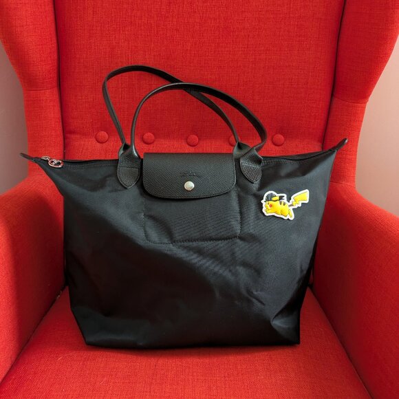 Longchamp x Pokemon Detective Pikachu Le Pliage Tote (read description) - Picture 1 of 7